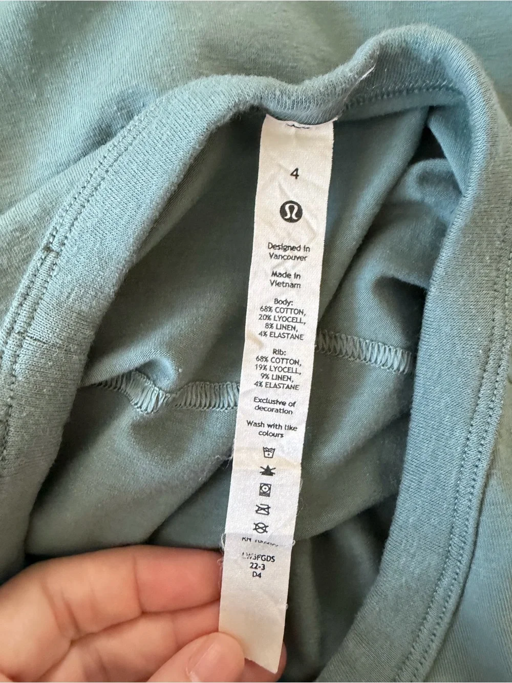 Lululemon Classic-Fit Cotton-Blend T-Shirt Medium Forest Size 4 Cropped Boxy